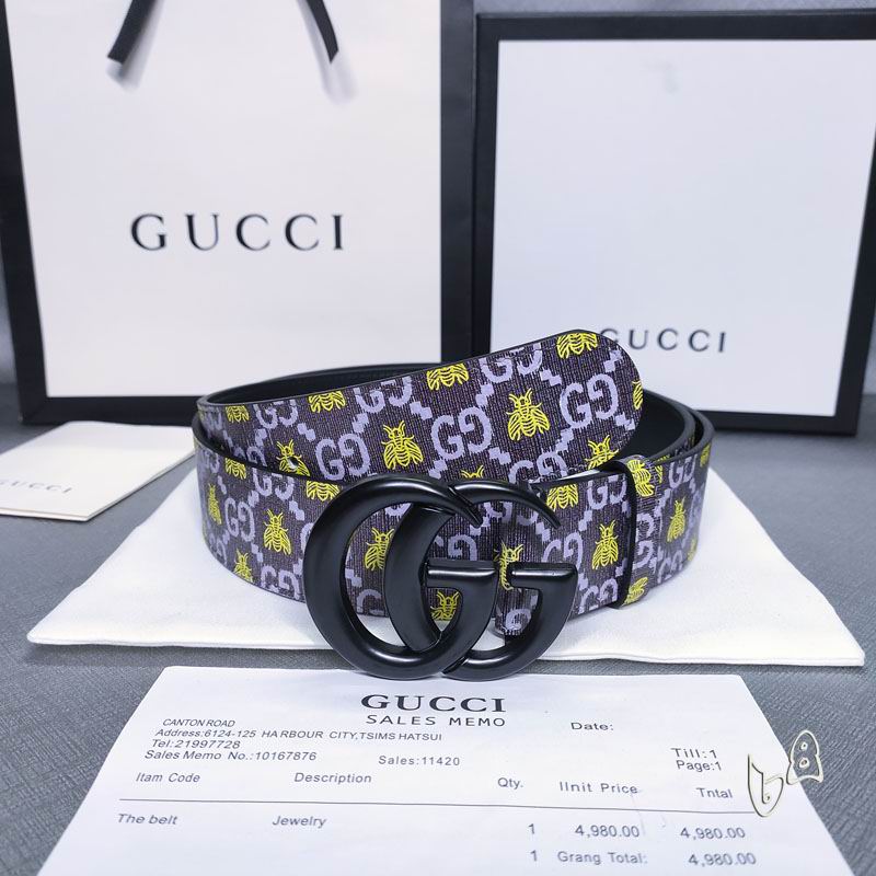 Gucci belt 38mmX80-125cm lb (9)