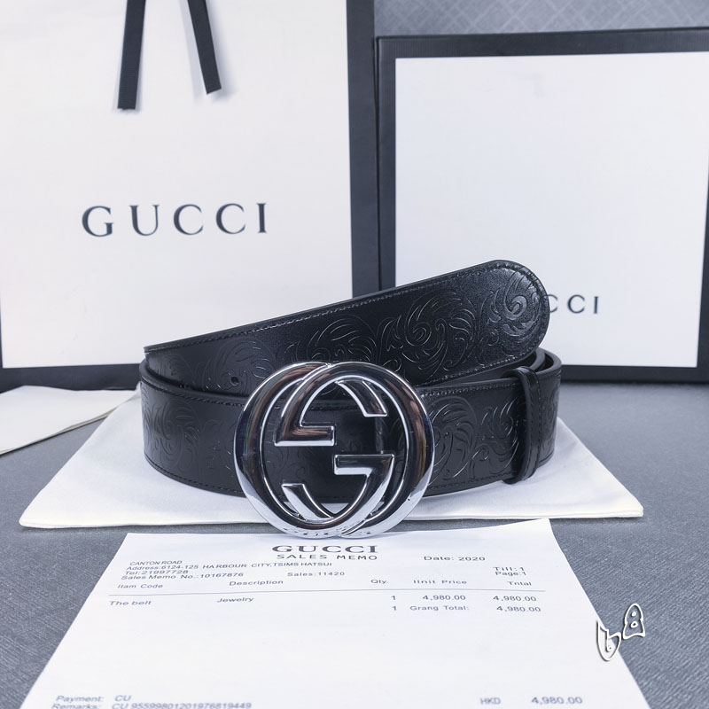 Gucci belt 38mmX90-125cm lb (23)