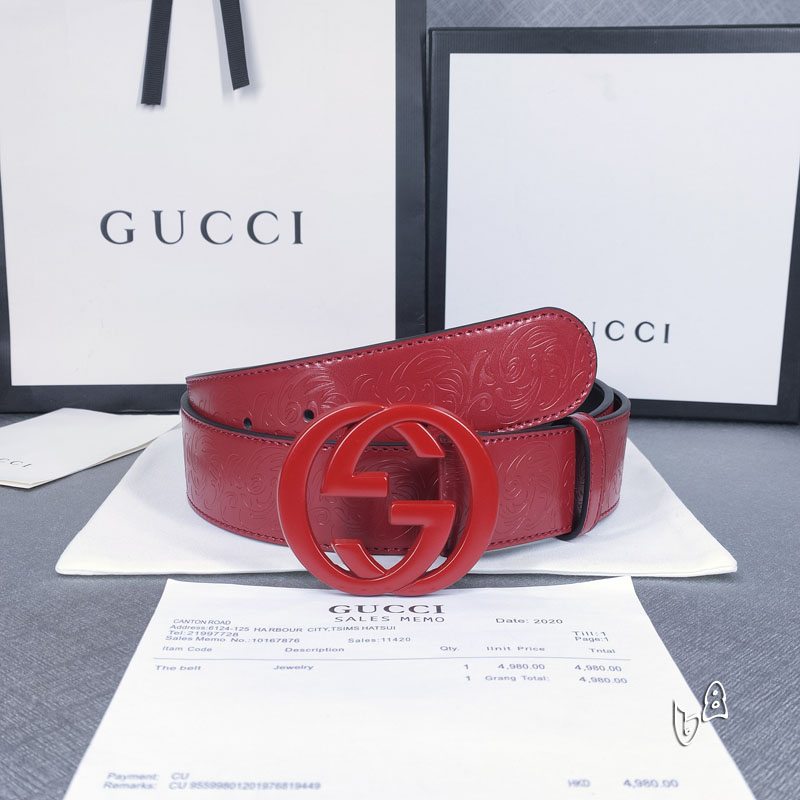 Gucci belt 38mmX90-125cm lb (29)