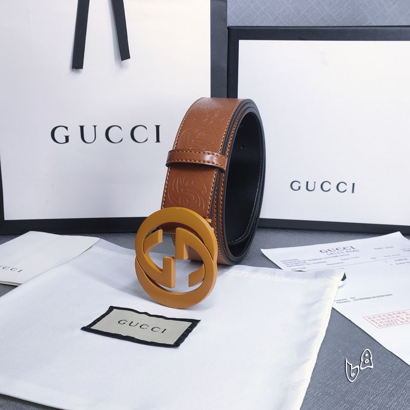 Gucci belt 38mmX90-125cm lb (31)