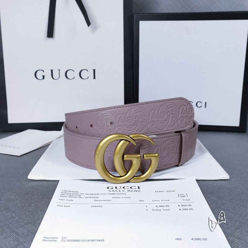 Gucci belt 38mmX90-125cm lb (9)