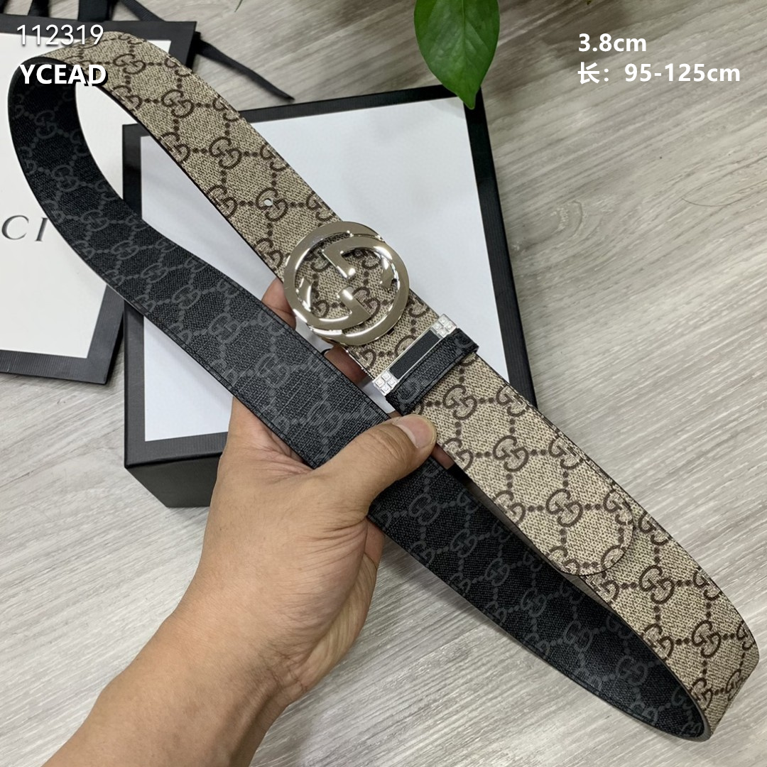 Gucci belt 38mmX95-125cm 8L (10)