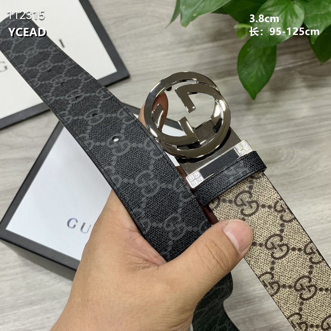 Gucci belt 38mmX95-125cm 8L (4)