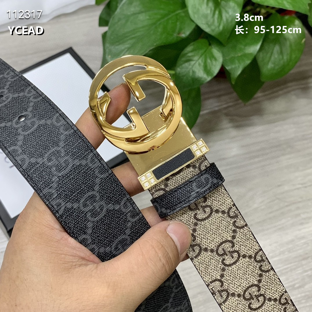 Gucci belt 38mmX95-125cm 8L (8)