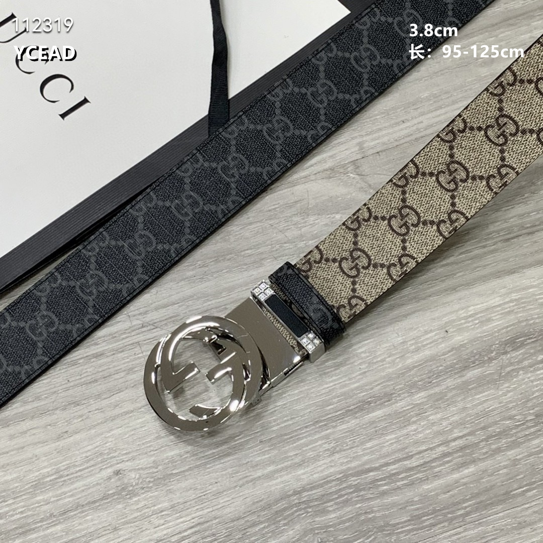 Gucci belt 38mmX95-125cm 8L (9)