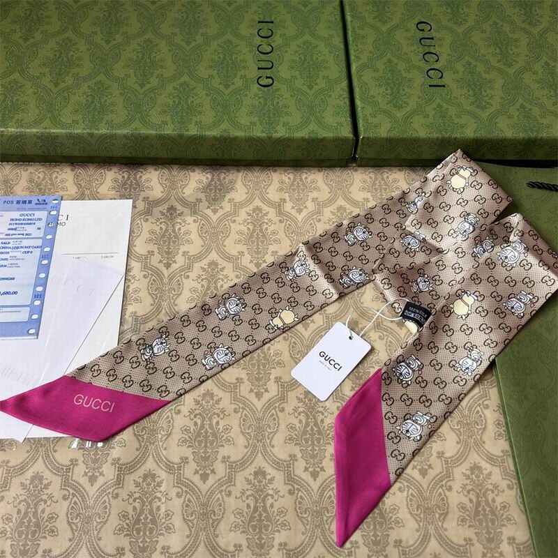 Gucci silk ribbon 6X100cm E04 (5)