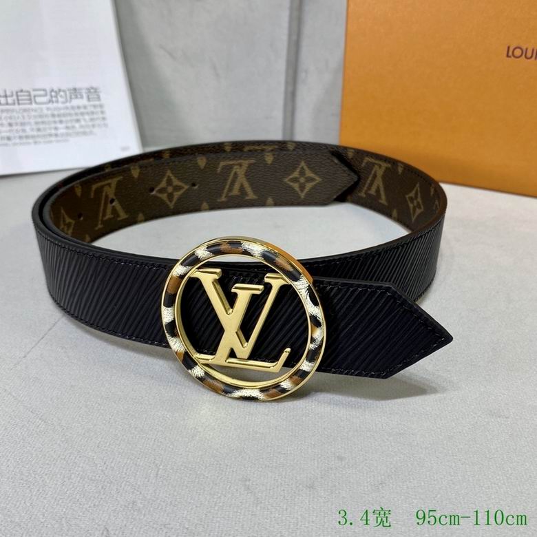 LV Belt 34mmX95-110CM 7D (128)