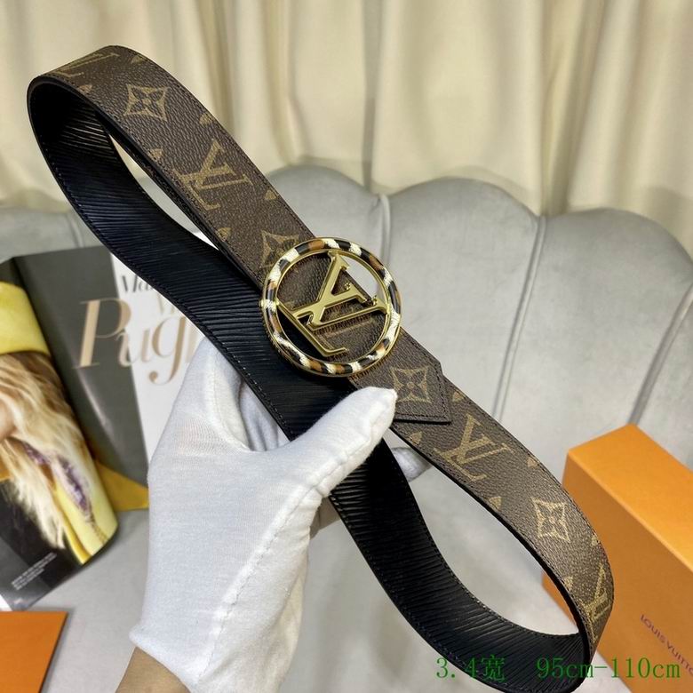 LV Belt 34mmX95-110CM 7D (129)