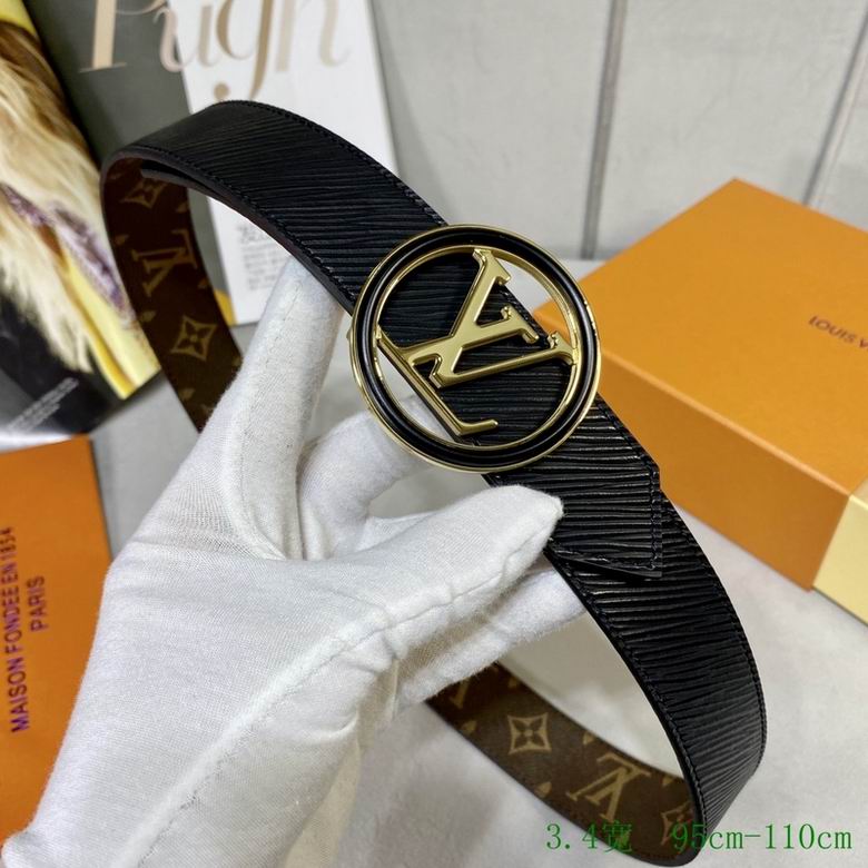 LV Belt 34mmX95-110CM 7D (131)