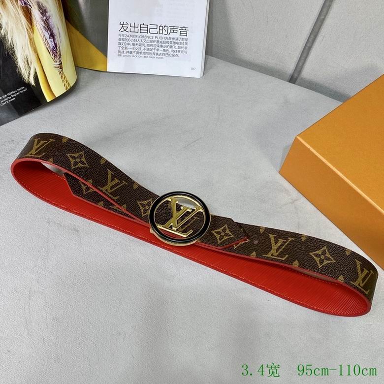 LV Belt 34mmX95-110CM 7D (136)