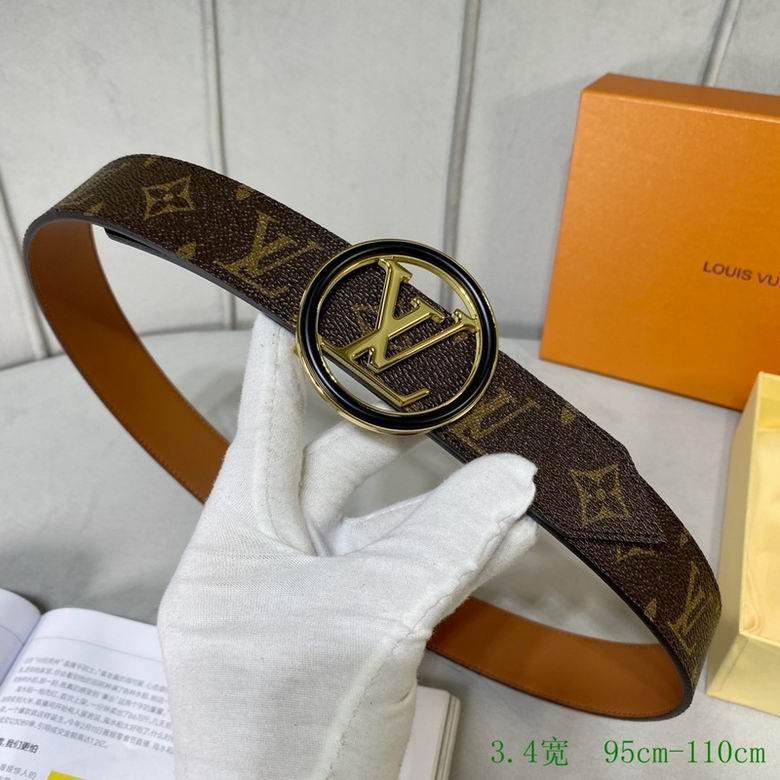 LV Belt 34mmX95-110CM 7D (153)