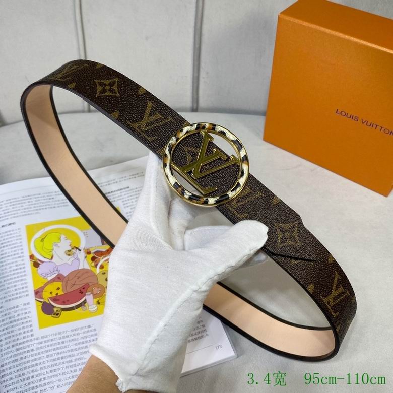 LV Belt 34mmX95-110CM 7D (162)