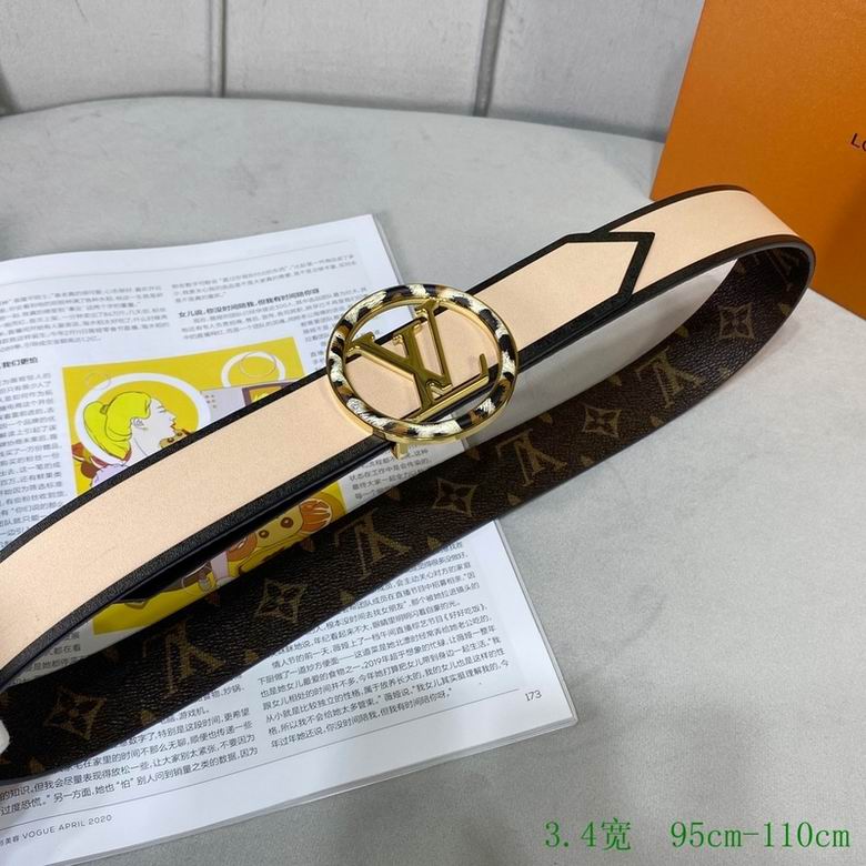 LV Belt 34mmX95-110CM 7D (163)