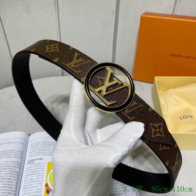 LV Belt 34mmX95-110CM 7D (167)