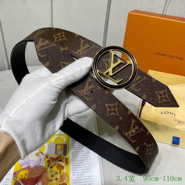 LV Belt 34mmX95-110CM 7D (168)
