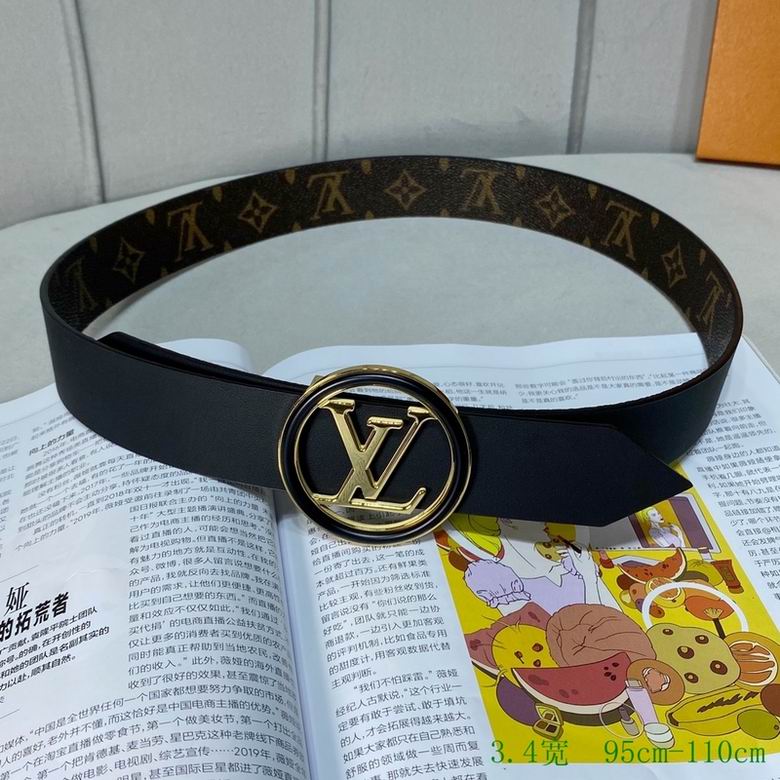 LV Belt 34mmX95-110CM 7D (169)