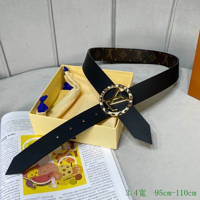 LV Belt 34mmX95-110CM 7D (172)