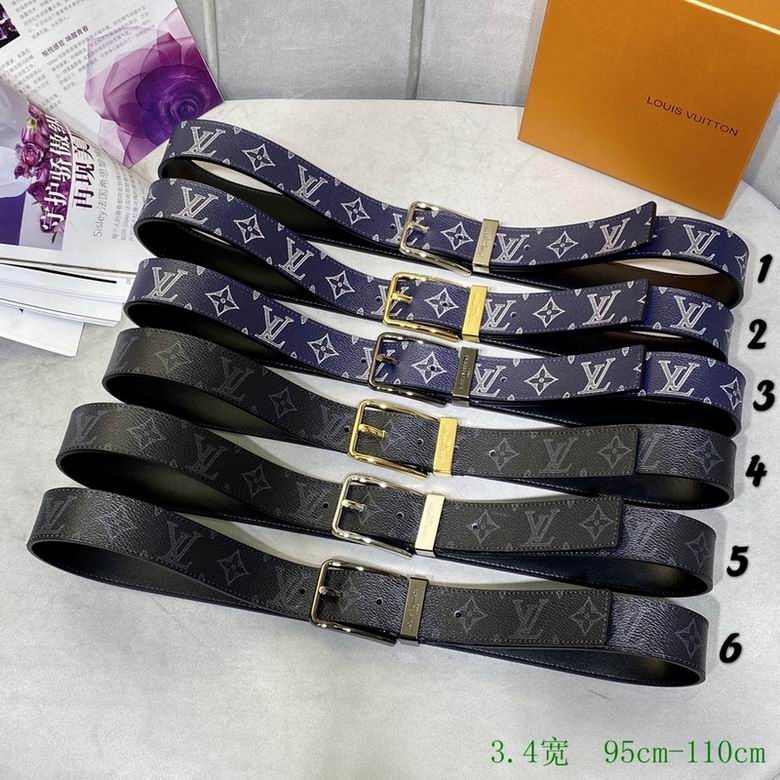 LV Belt 34mmX95-110CM 7D (173)
