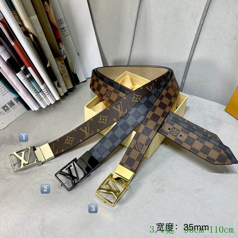 LV Belt 34mmX95-110CM 7D (194)