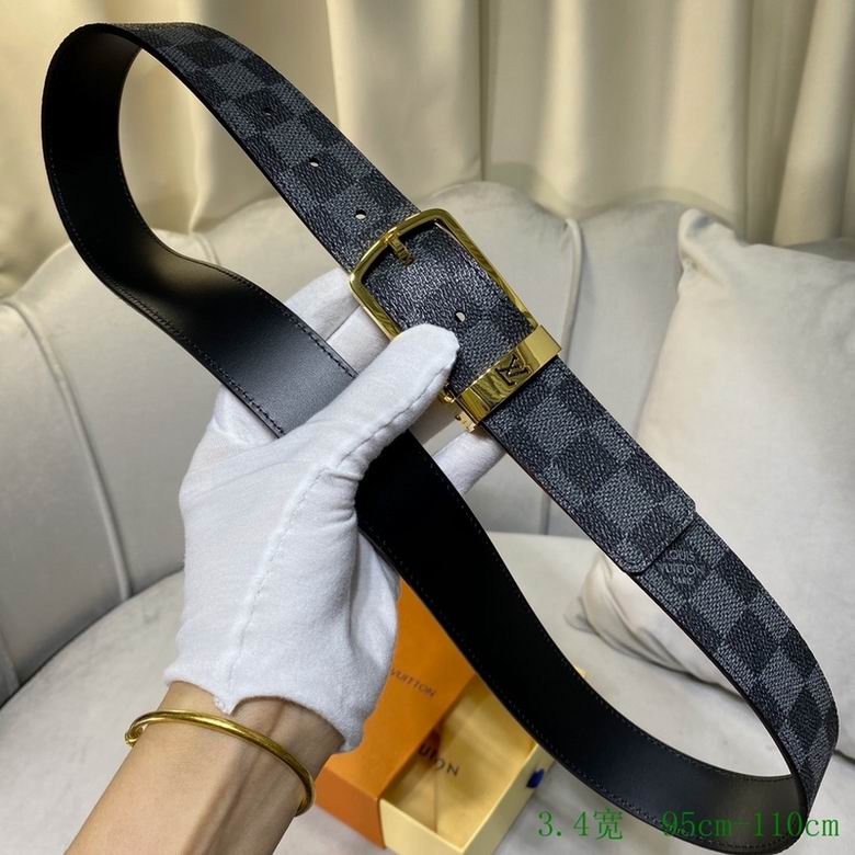 LV Belt 34mmX95-110CM 7D (218)
