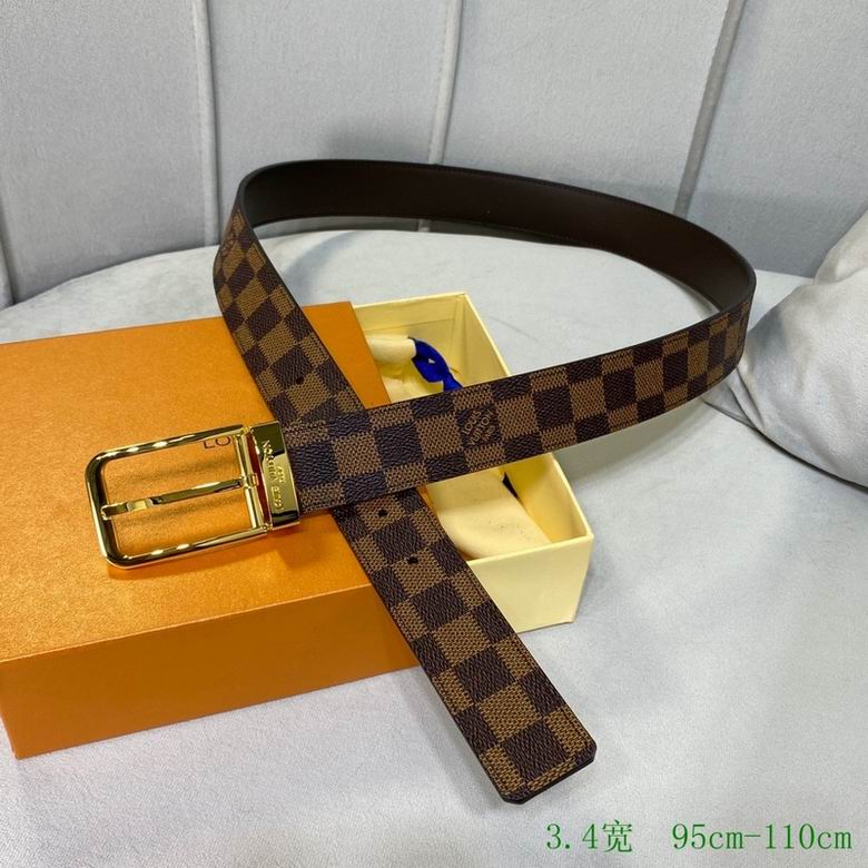 LV Belt 34mmX95-110CM 7D (221)