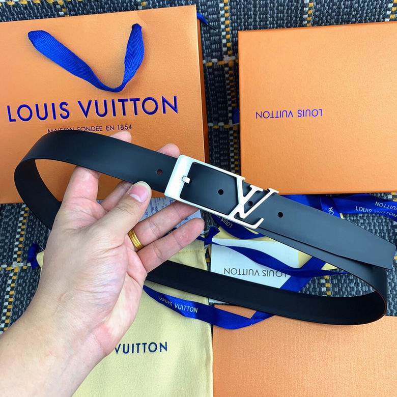 LV Belt 34mmX95-110CM 7D (253)