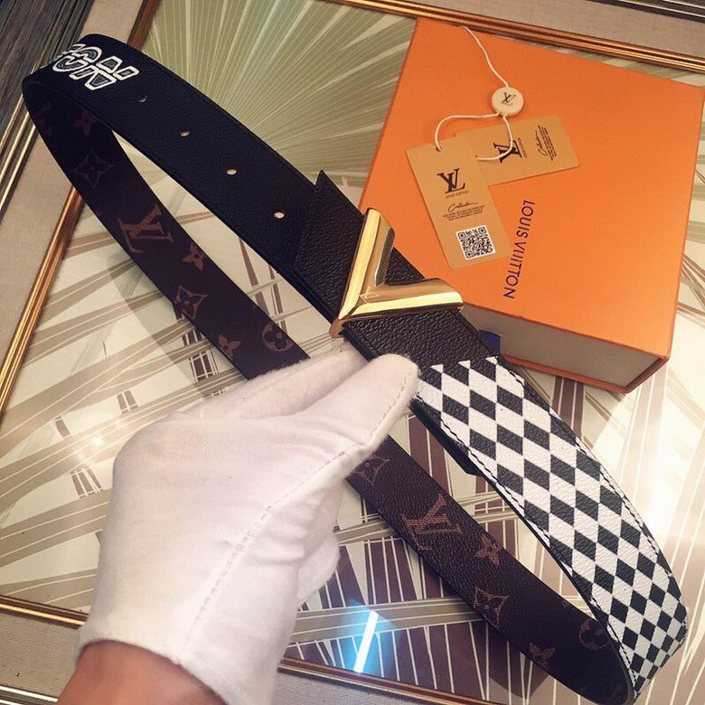 LV Belt 34mmX95-110CM 7D  (142)