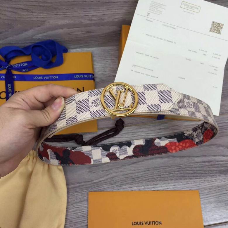 LV Belt 34mmX95-110CM 7D  (154)