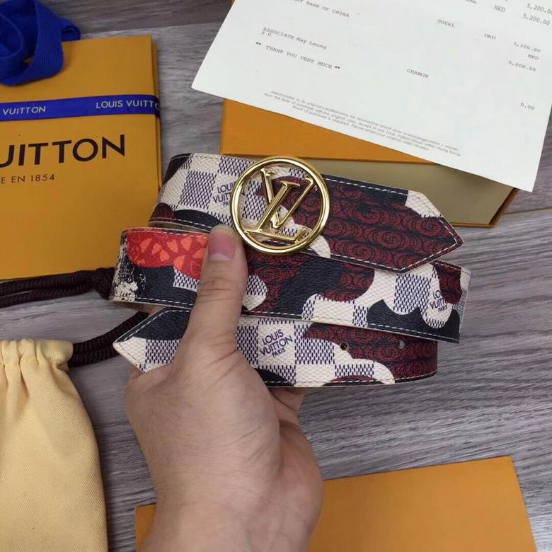 LV Belt 34mmX95-110CM 7D  (155)