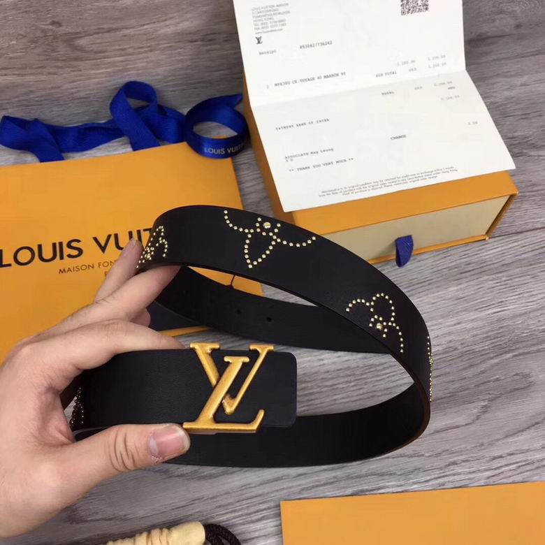 LV Belt 34mmX95-110CM 7D  (198)
