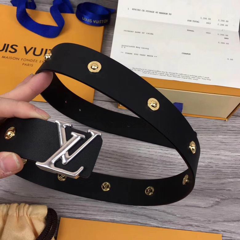 LV Belt 34mmX95-110CM 7D  (202)
