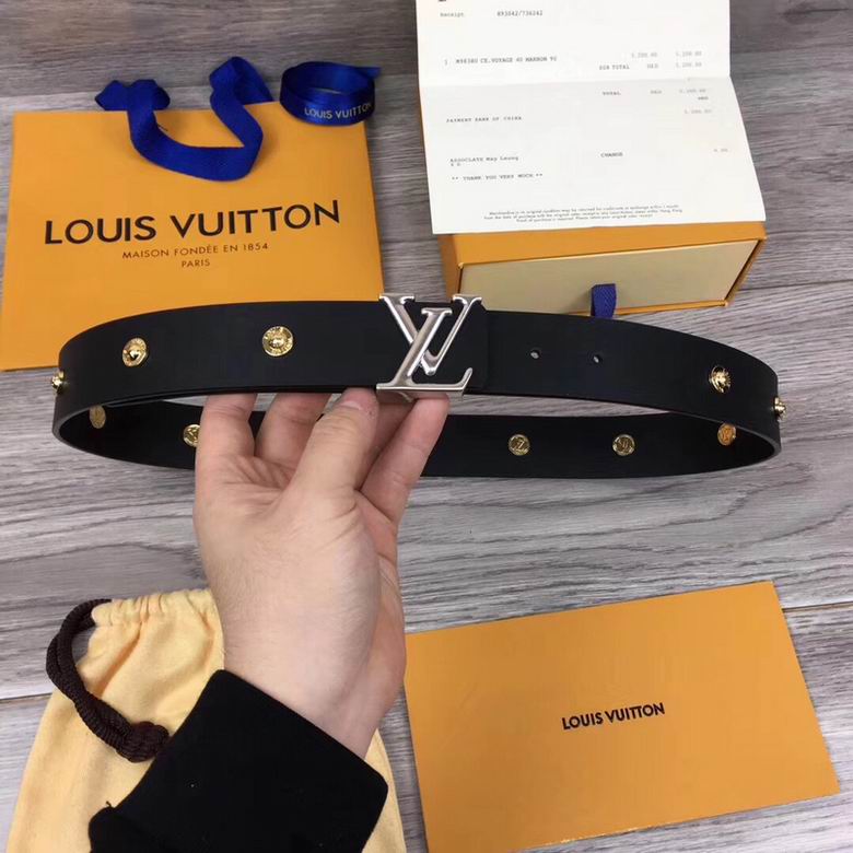 LV Belt 34mmX95-110CM 7D  (203)