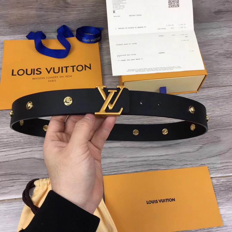 LV Belt 34mmX95-110CM 7D  (205)