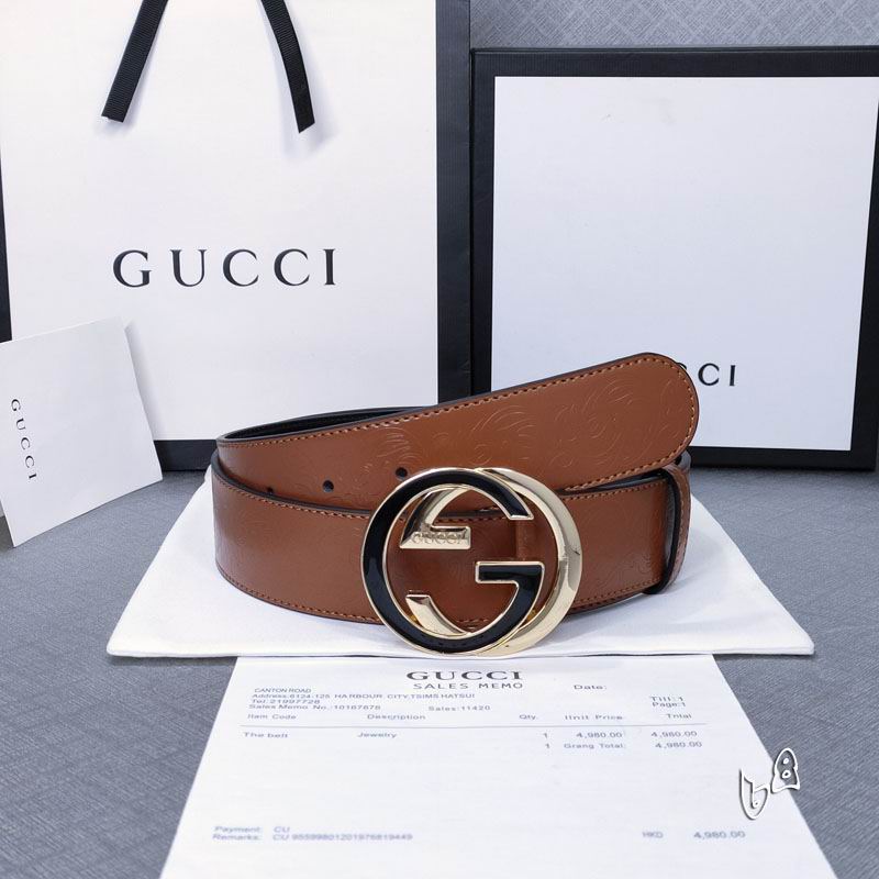 Gucci belt 38mmX90-125cm lb (15)