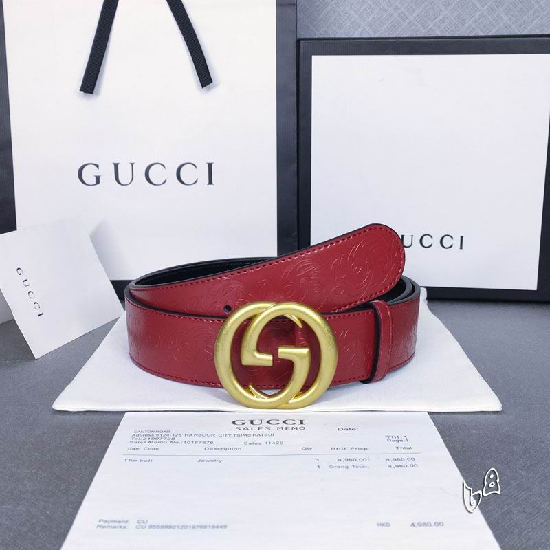 Gucci belt 38mmX90-125cm lb (26)