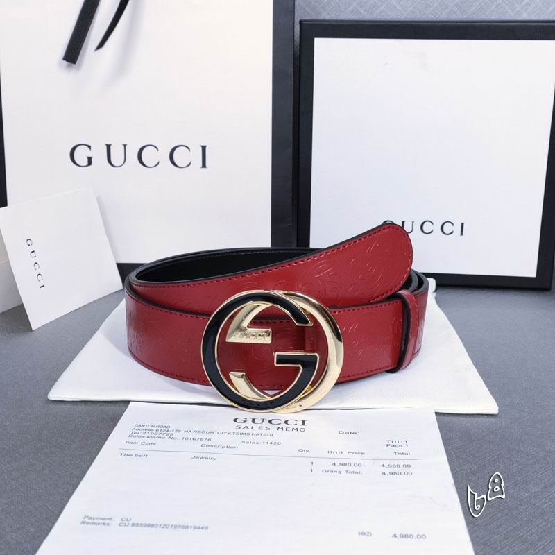 Gucci belt 38mmX90-125cm lb (3)