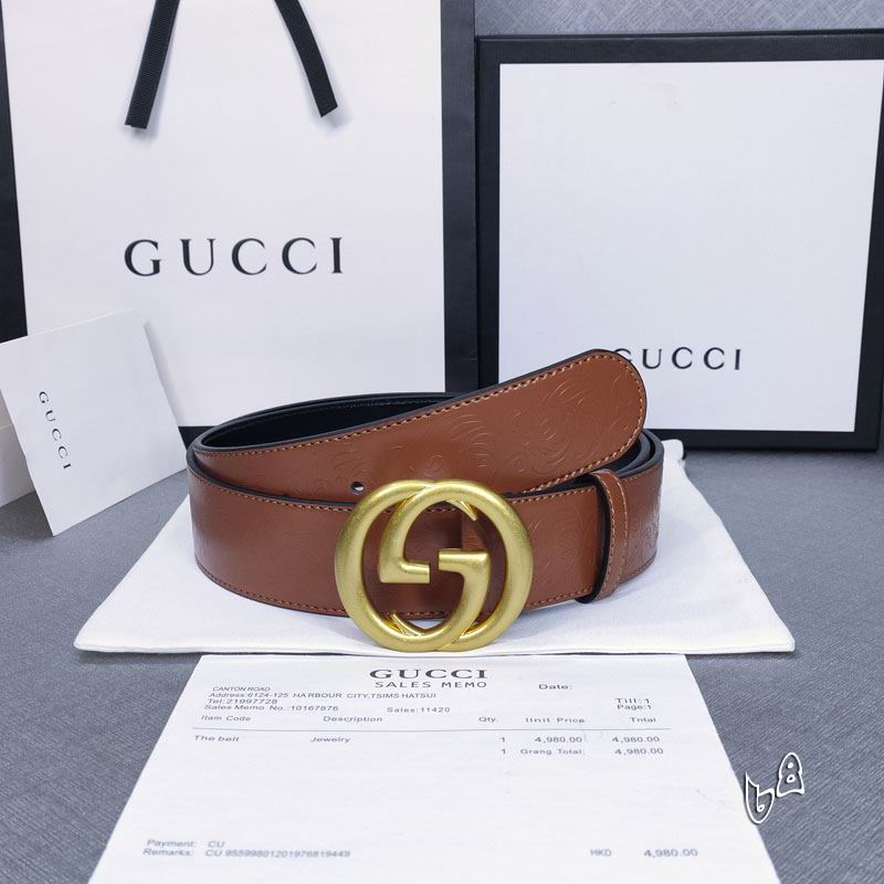Gucci belt 38mmX90-125cm lb (32)