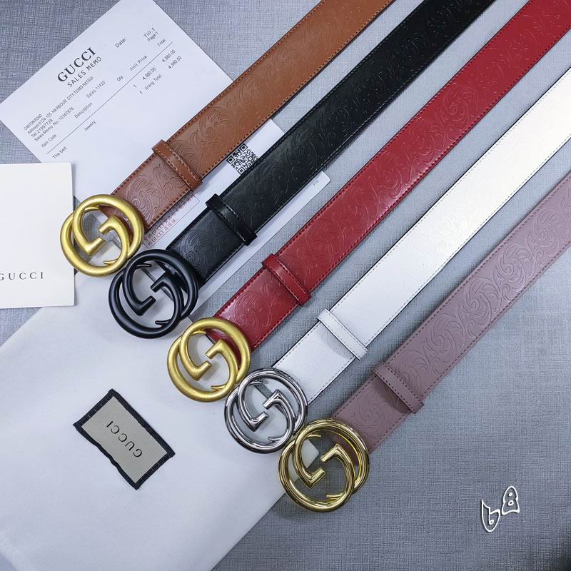 Gucci belt 38mmX90-125cm lb (33)