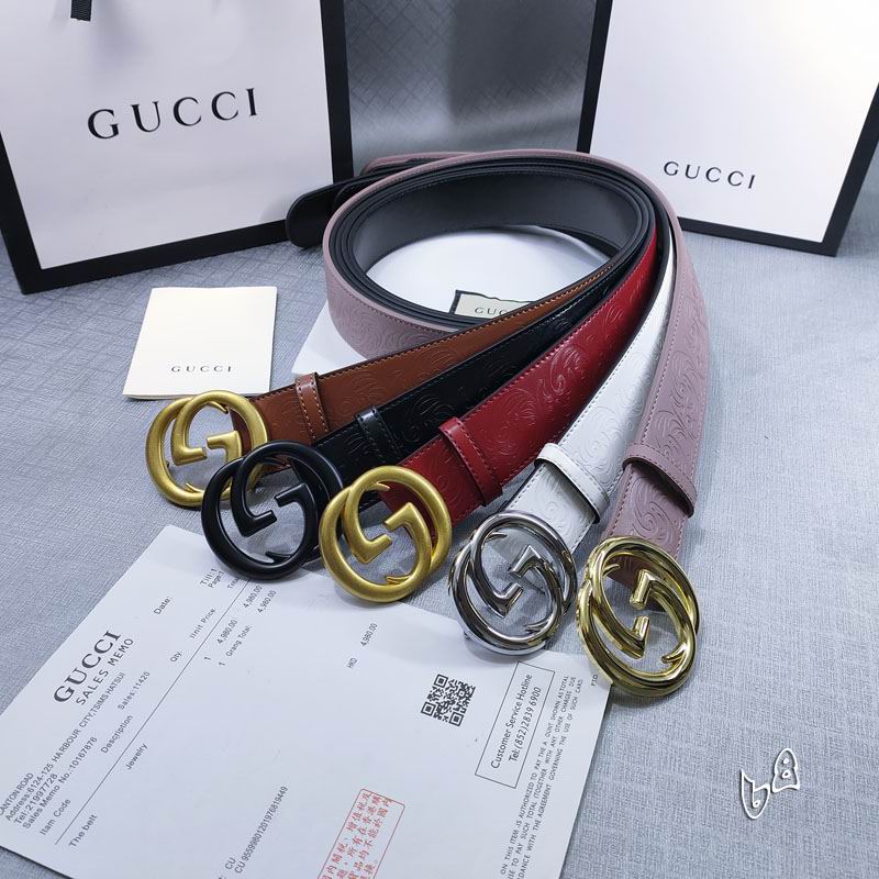 Gucci belt 38mmX90-125cm lb (34)