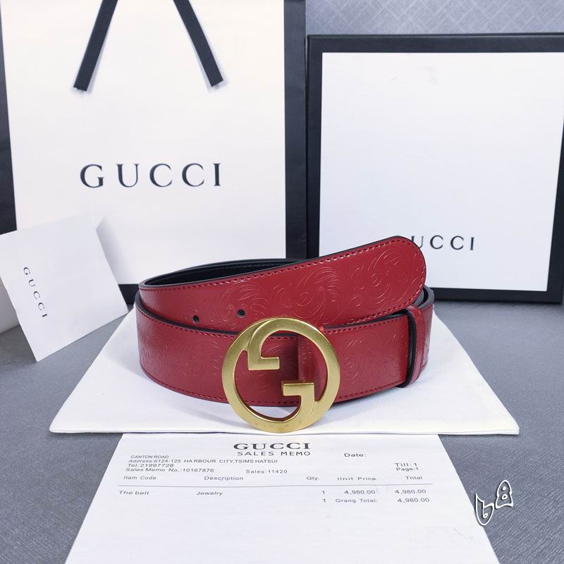 Gucci belt 38mmX90-125cm lb (9)
