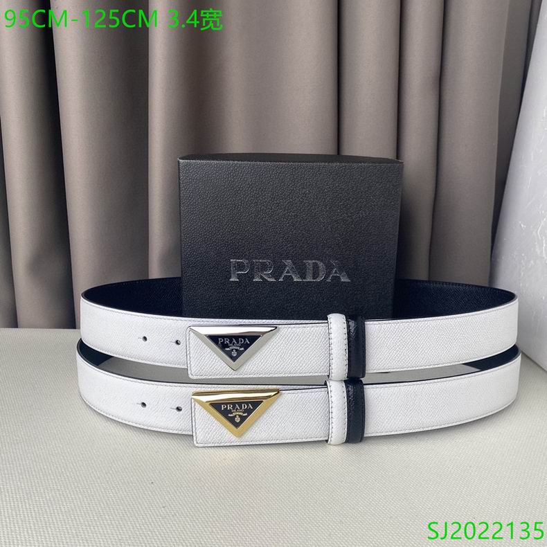 Prada Belt 34mmX95-125cm 7D02